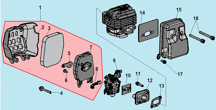 5 КАРБЮРАТОР - ФИЛЬТР ТРИММЕР CHAMPION Т523S-2