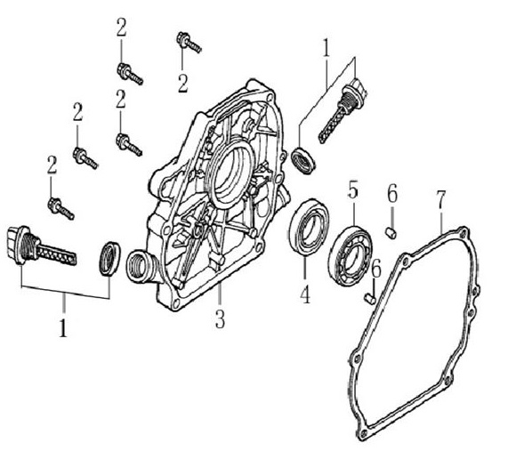 ЗАПЧАСТИ ДЛЯ ДВИГАТЕЛЯ LC170FDS (КРЫШКА КАРТЕРА)